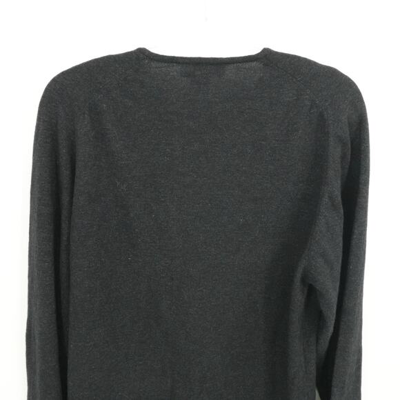 Made In Italy Wool Blend Sweater Mens Large Navy Blue Overside Preppy Casual - Picture 6 of 7